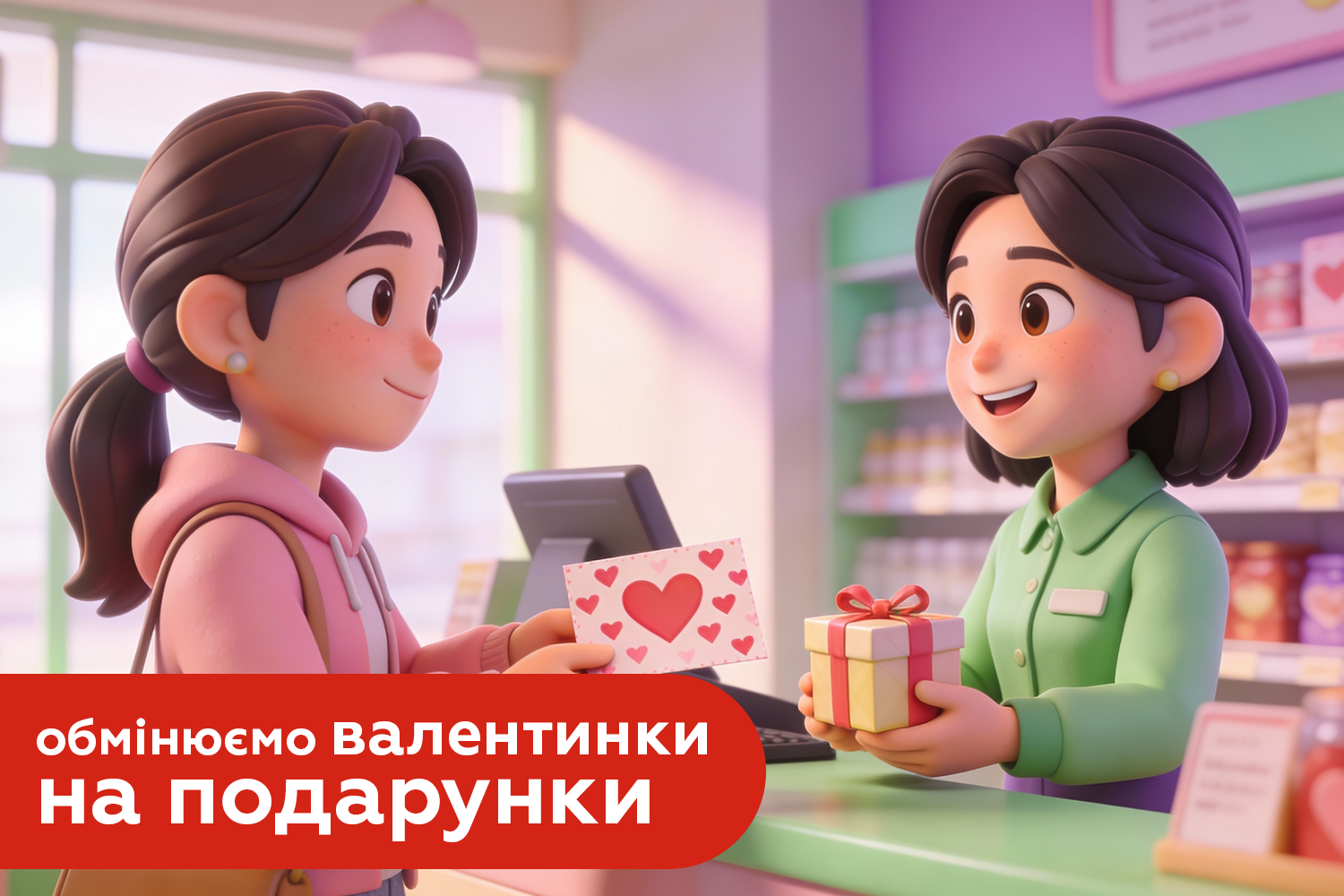 Обмінюємо валентинки для енергетиків на подарунки
