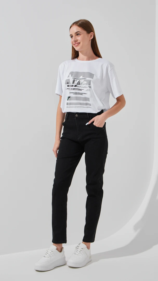 Джинси Mom Fit жіночі 3015 25 Чорний