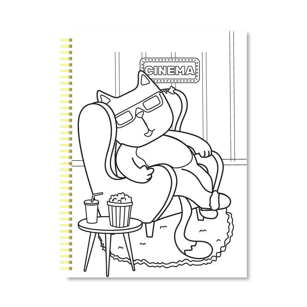 Набір для творчості серія &quot;COLORING FUN&quot; розмальовка з олівцями на пружині &quot;Вусо-лапо-хвостики&quot; Апельсин НТ-39-03 Різнокольоровий  Фото №0