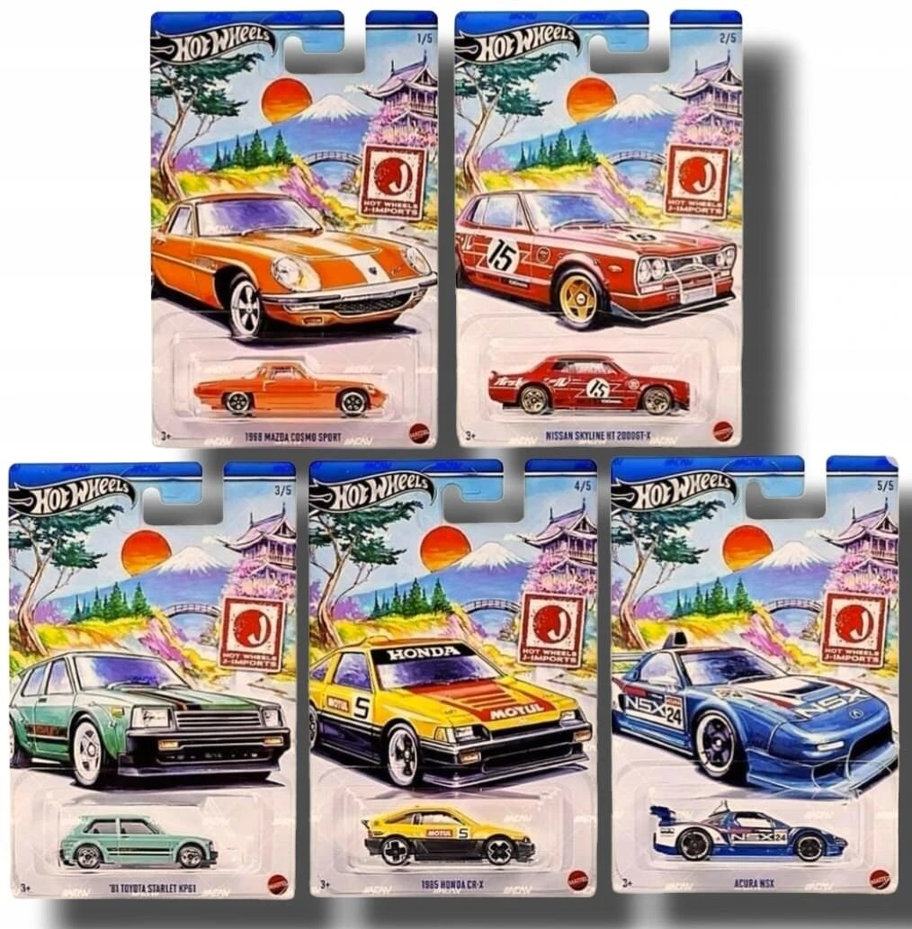 Тематическая машинка «Японские импортные» Hot Wheels HWR57 Разноцветный