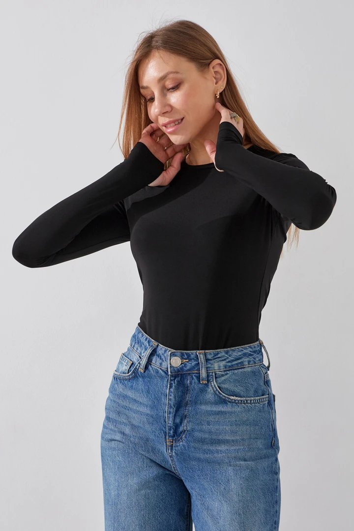 Боди однотонный женский LAWA WBC02452 XL Черный
