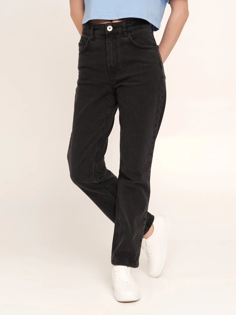 Джинсы Regular fit женские LAWA WBC02367 34 Графитовый  Фото №1