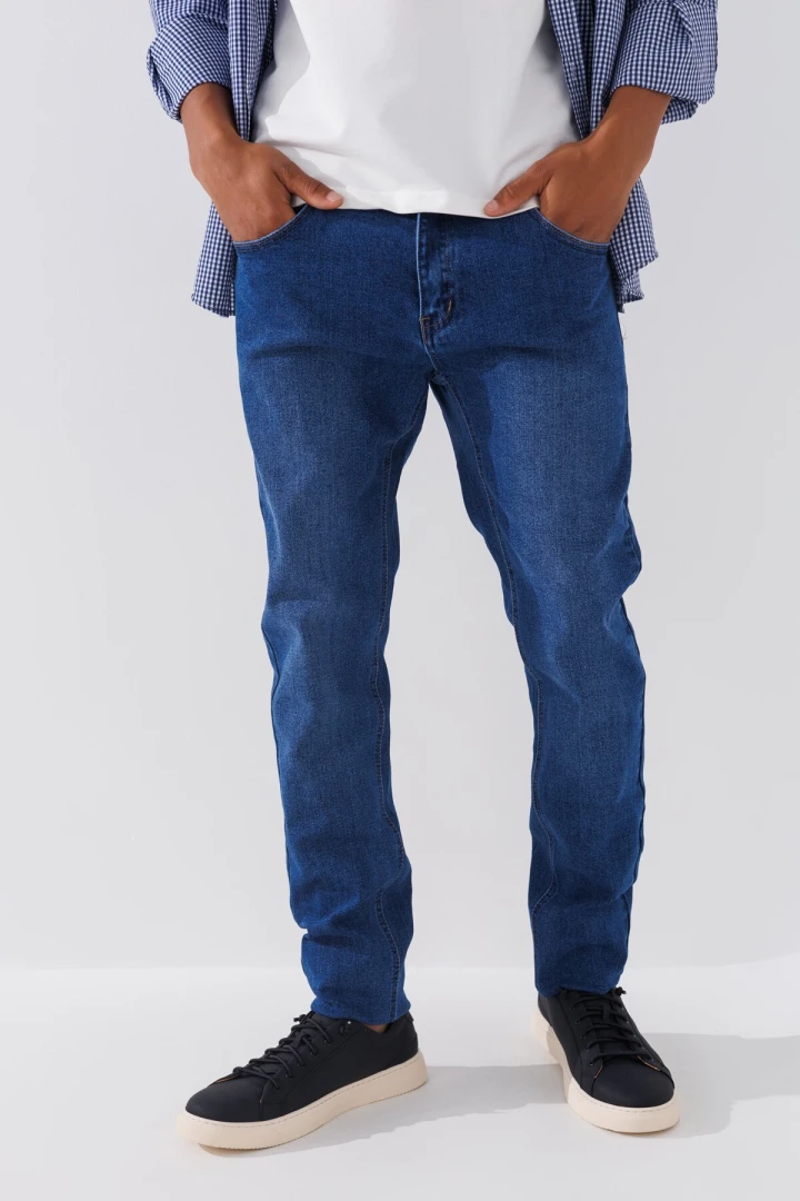 Джинси Slim Fit чоловічі 2271 27 Синій (2000990729361D)  Фото №0