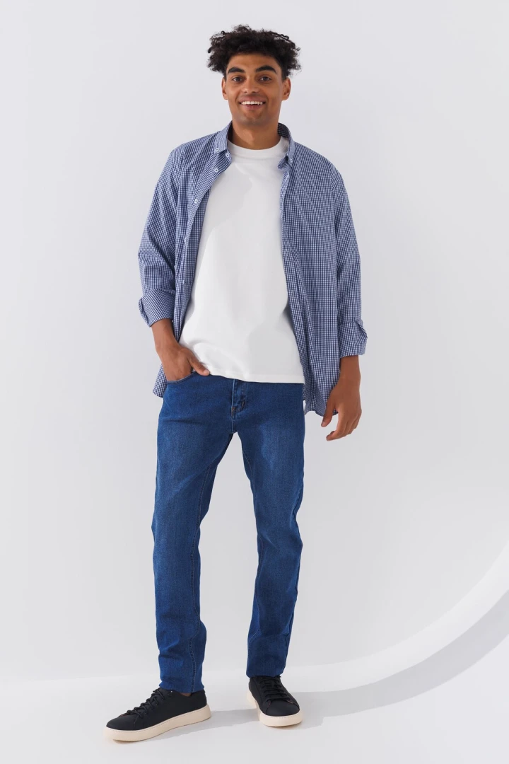 Джинси Slim Fit чоловічі 2271 27 Синій (2000990729361D)