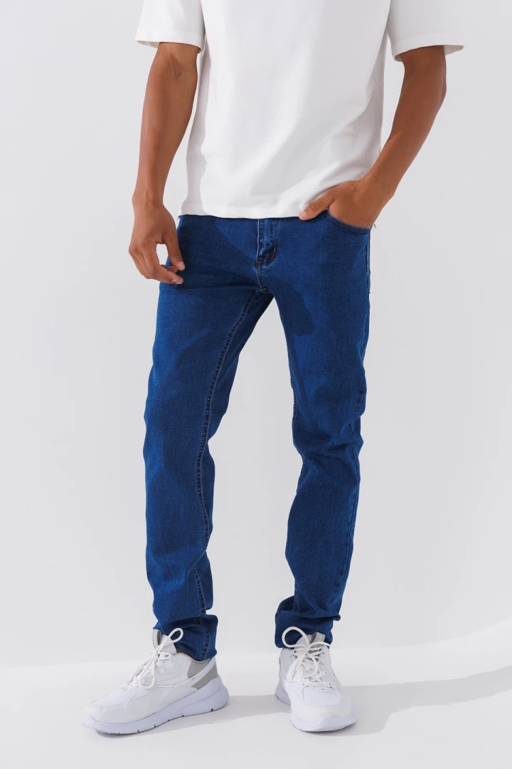 Джинси Slim Fit чоловічі 2323 27 Синій (2000990729521D)  Фото №1
