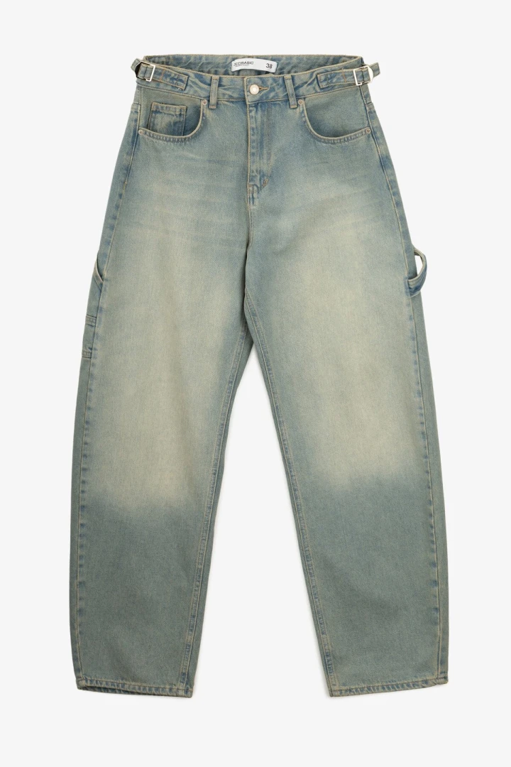 Джинси Baggy жіночі On me 4604 36 Блакитний