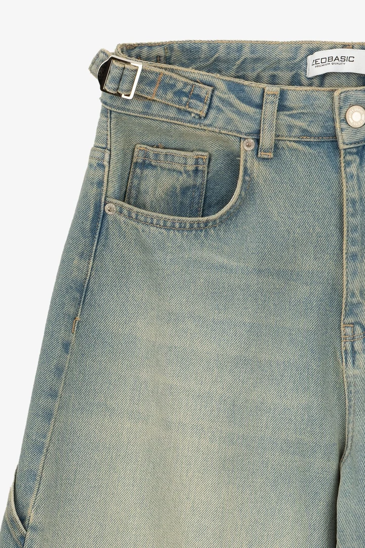 Джинси Baggy жіночі On me 4604 36 Блакитний  Фото №0