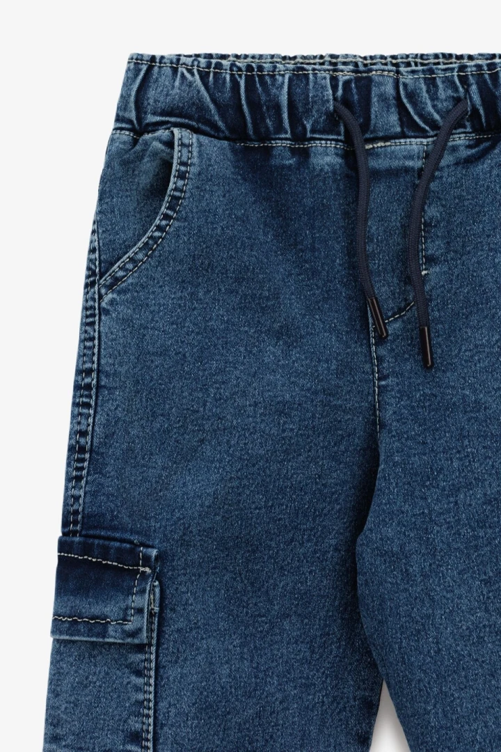 Джинсы Joggers для мальчика Pitiki 9015-1 110 см Синий  Фото №4
