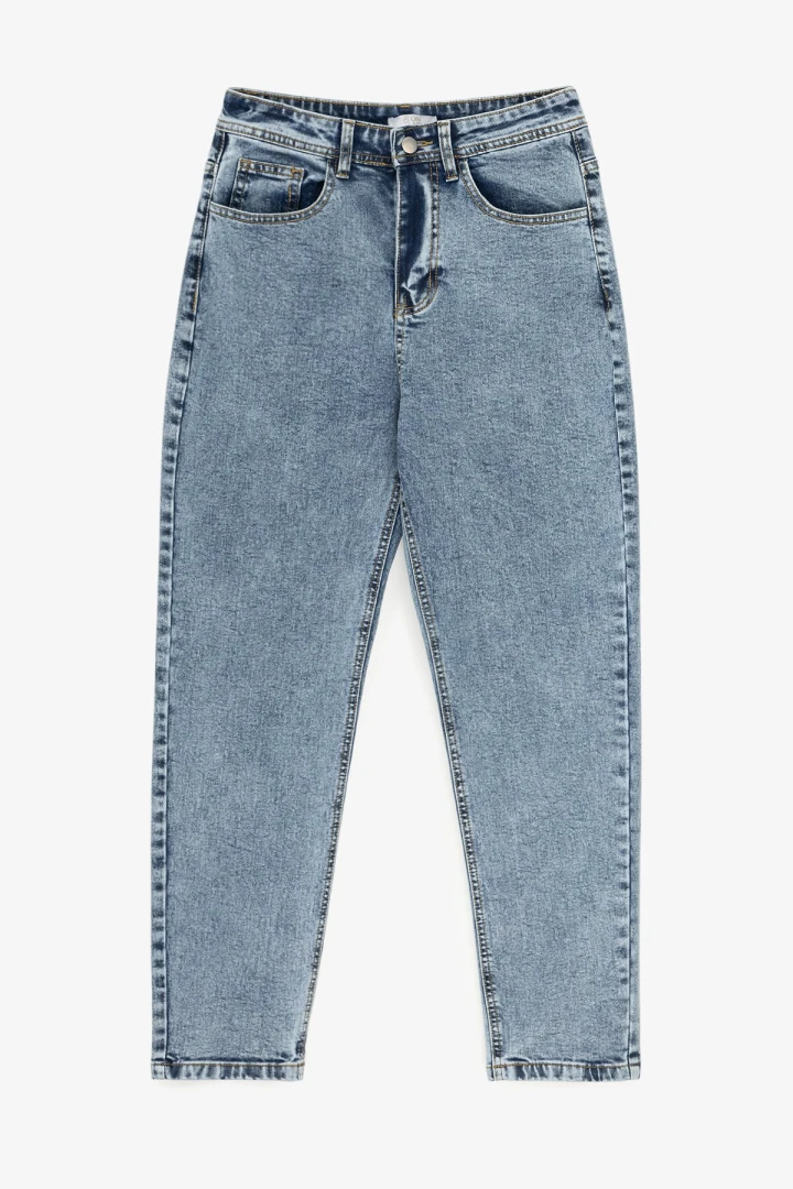 Джинсы Mom Fit женские 130125 40 Синий