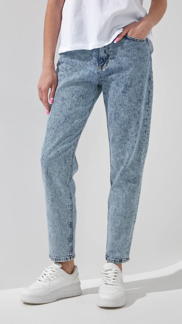 Джинсы Mom Fit женские On me 4851 38 Синий  Фото №0