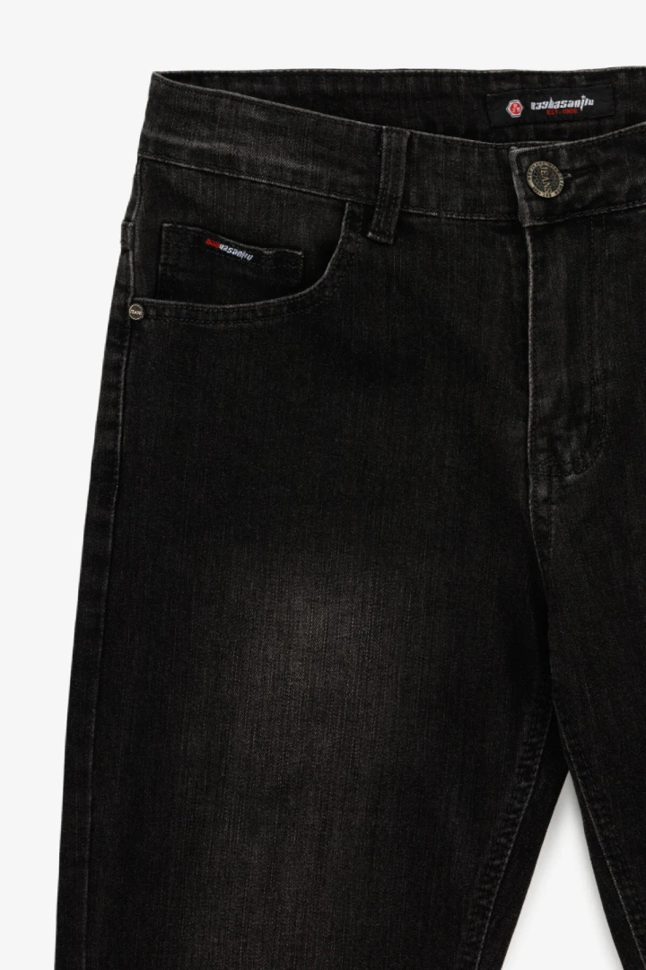 Джинсы Slim Fit мужские W008-5 29 Темно- серый  Фото №3