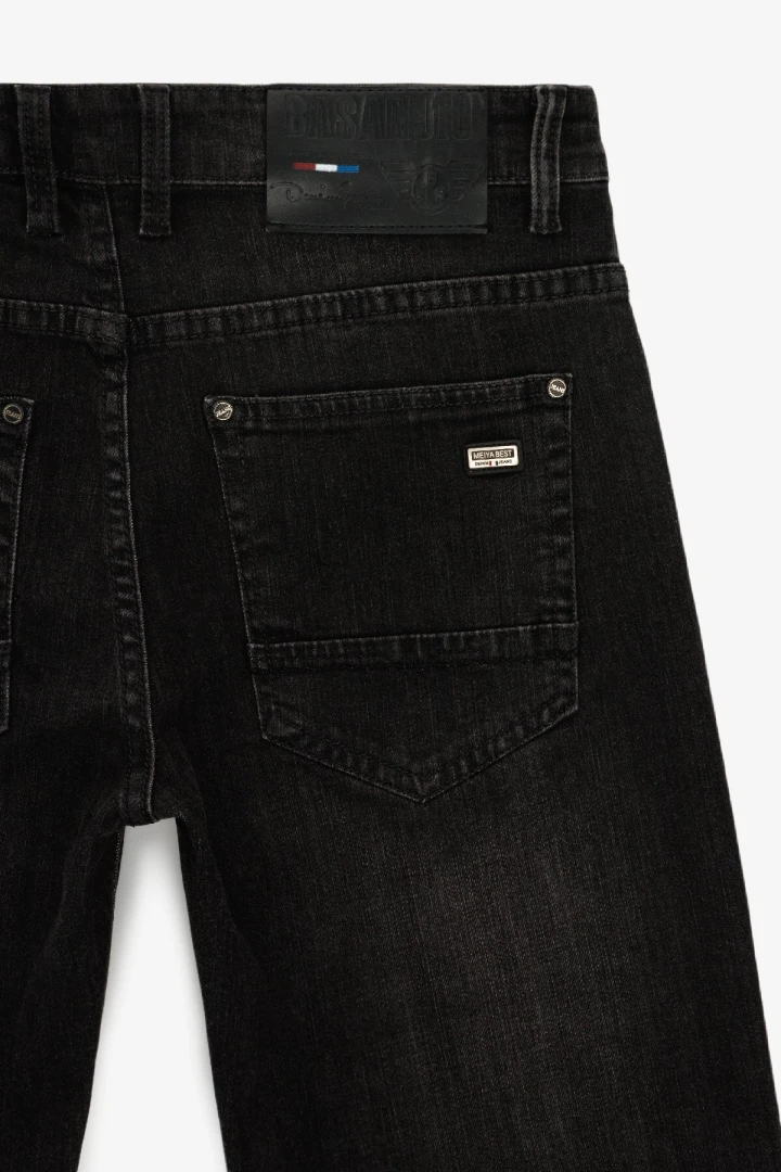 Джинсы Slim Fit мужские W008-5 29 Темно- серый  Фото №2