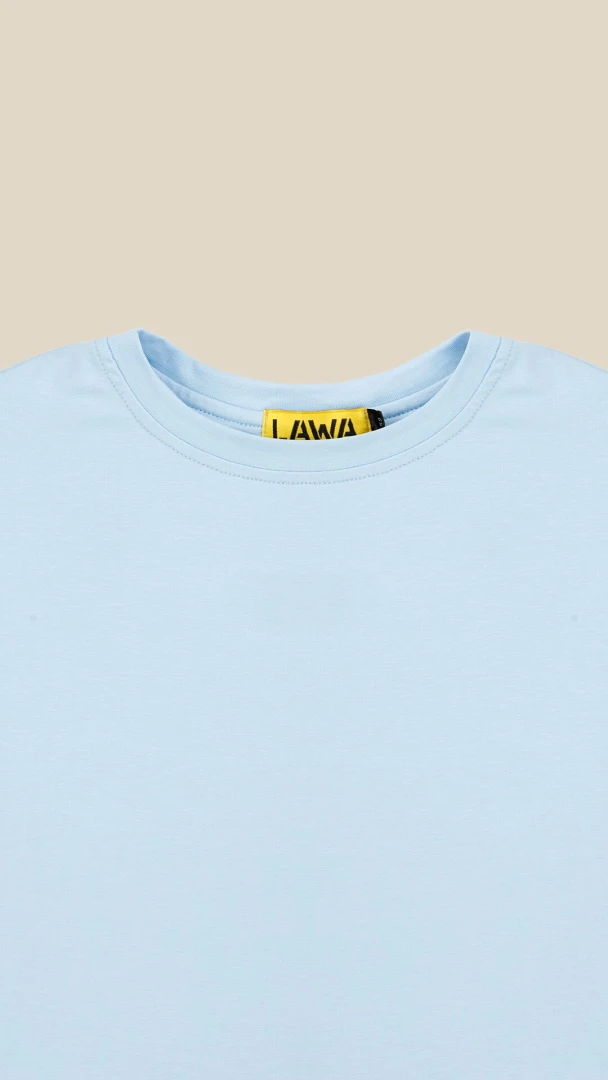 Футболка однотонная для девочки LAWA GBC02337 146 см Голубой  Фото №0