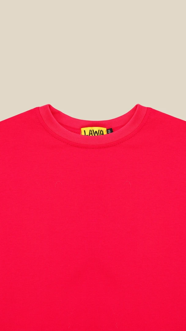 Футболка однотонная для девочки LAWA GBC02337 146 см Малиновый  Фото №0