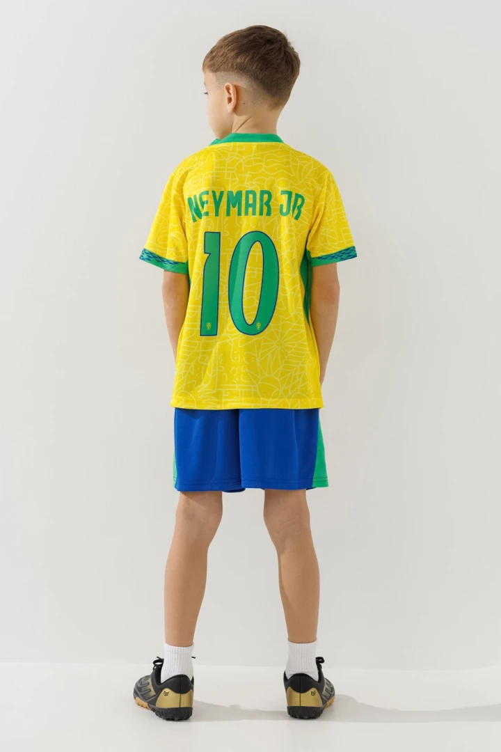 Футбольная форма для мальчика BLD БРАЗИЛИЯ NEYMAR JR 104 см Желтый  Фото №2