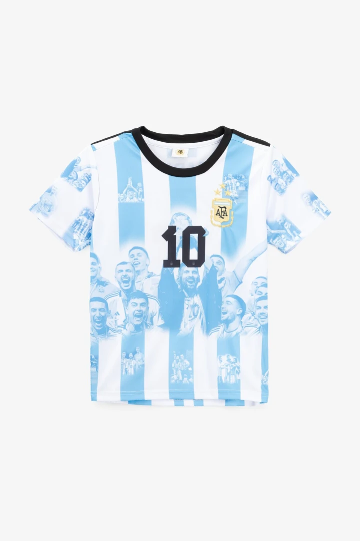 Футбольна форма для хлопчика BLD АРГЕНТИНА MESSI 110 см Біло-блакитний  Фото №5