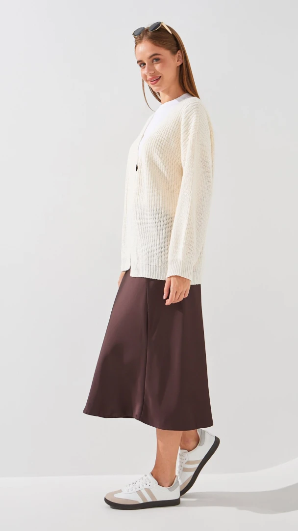 Кардиган однотонный женский 1025 One Size Молочный  Фото №2