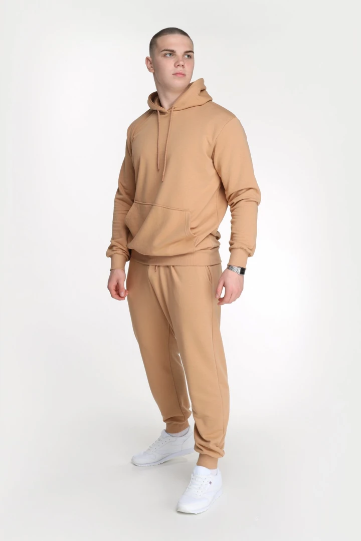 Худі однотонний чоловічий Demos DMS006 baza 3XL Бежевий (2000989425885D)  Фото №2