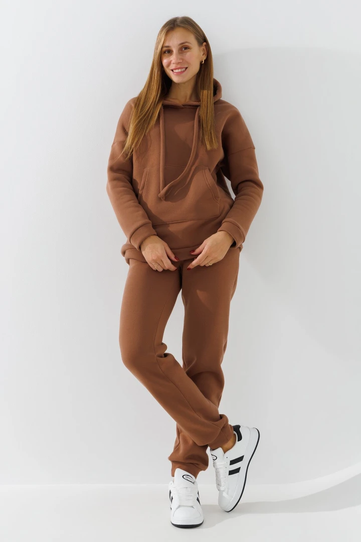 Худи однотонный женский 839 XL Кофейный  Фото №0