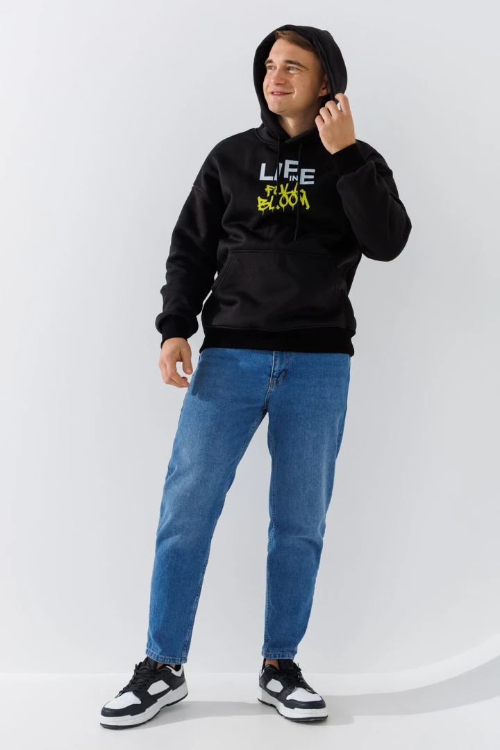 Худи с принтом мужской LAWA P-MB02322 2XL Черный  Фото №3