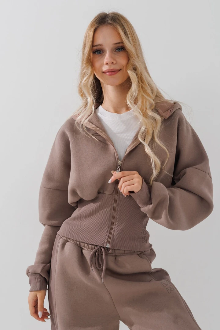 Кофта однотонная для девочки Benini 241148 146 см Кофейный (2000990715272W)  Фото №1