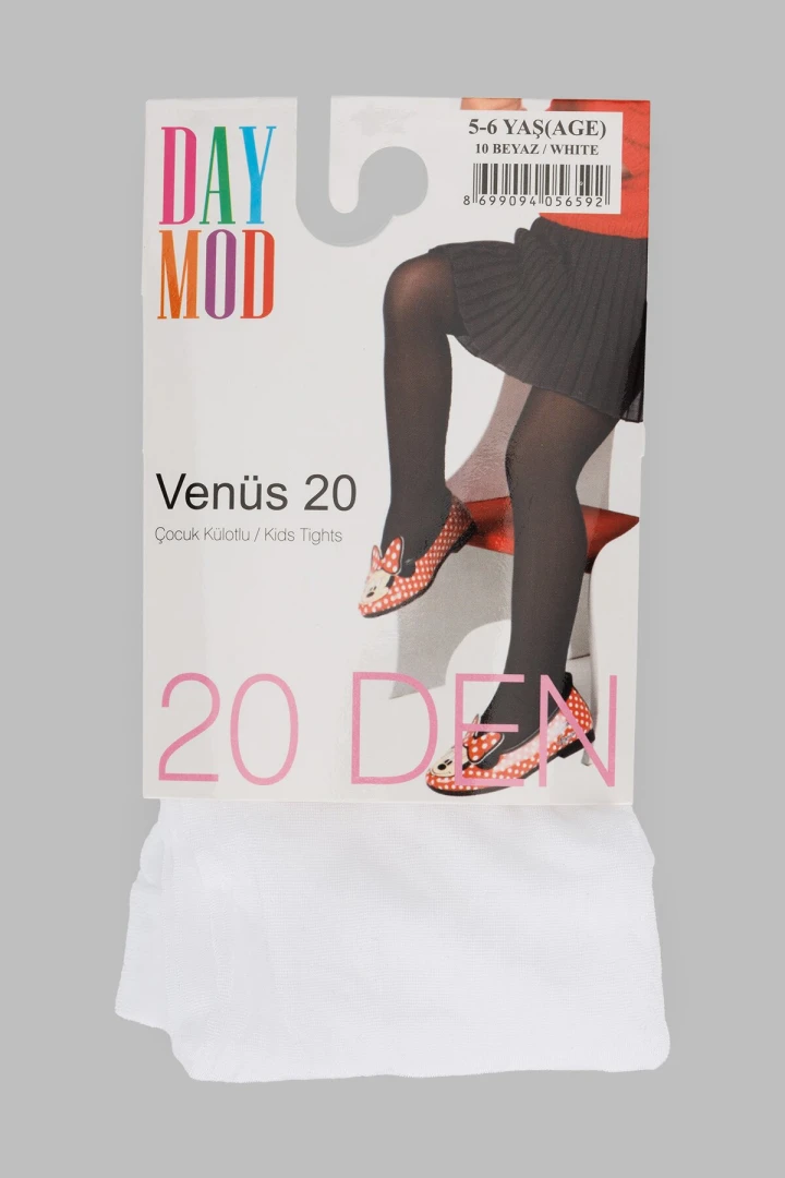 Колготы однотонные для девочки Day Mod Venus 20Den 9-10 лет Белый (2000990704368A)  Фото №1