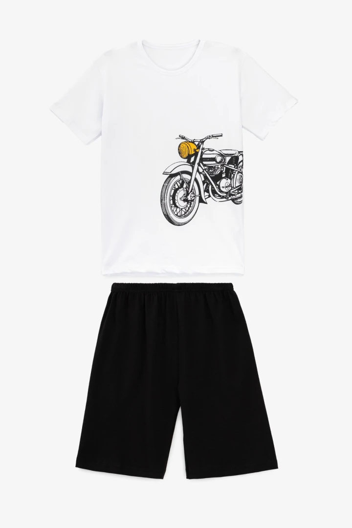 Костюм футболка+шорти для хлопчика Happy Kids 018 146 см Білий  Фото №0