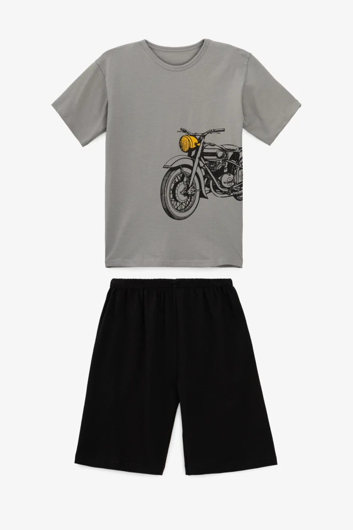 Костюм футболка+шорти для хлопчика Happy Kids 018 134 см Сірий  Фото №0