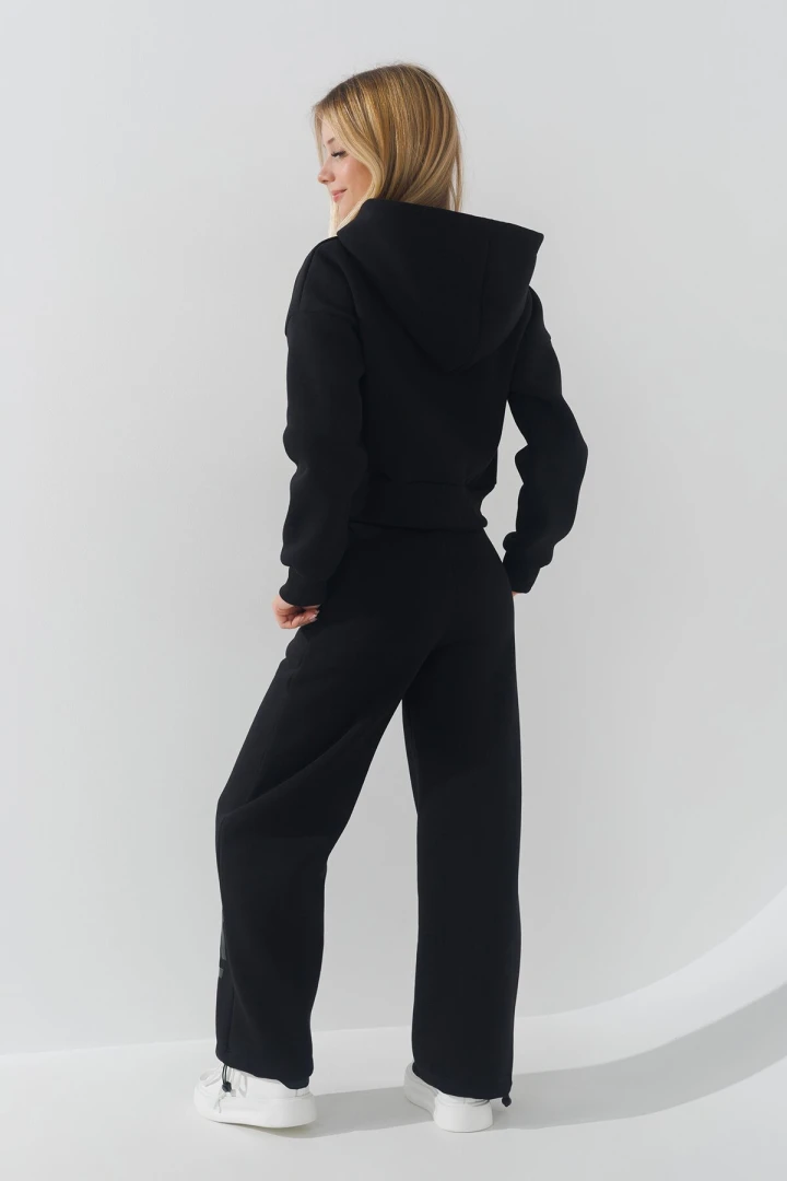 Костюм худі+штани для дівчинки Benini 241141 146 см Чорний (2000990714923W)  Фото №4
