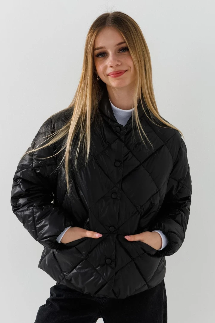 Куртка для дівчинки LAWA GBC02333 134 см Чорний  Фото №1