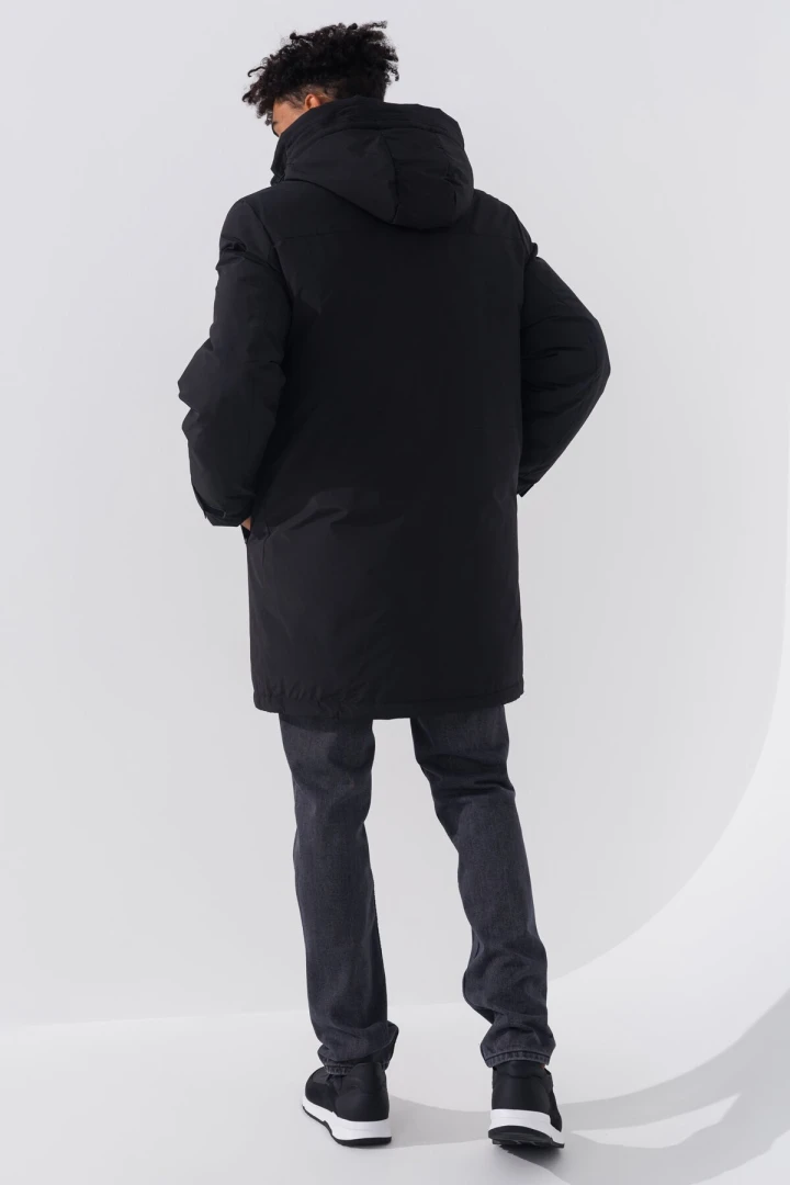 Куртка однотонна чоловіча 9908 S Чорний (2000990543684W)  Фото №4