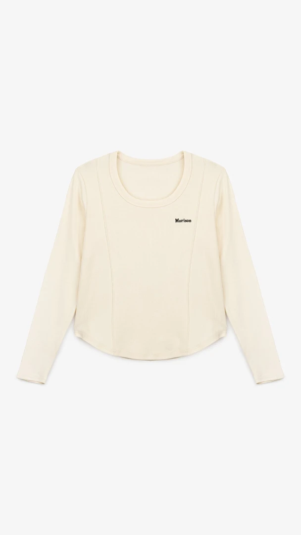 Лонгслив однотонный женский Bclothing 8853 M Молочный