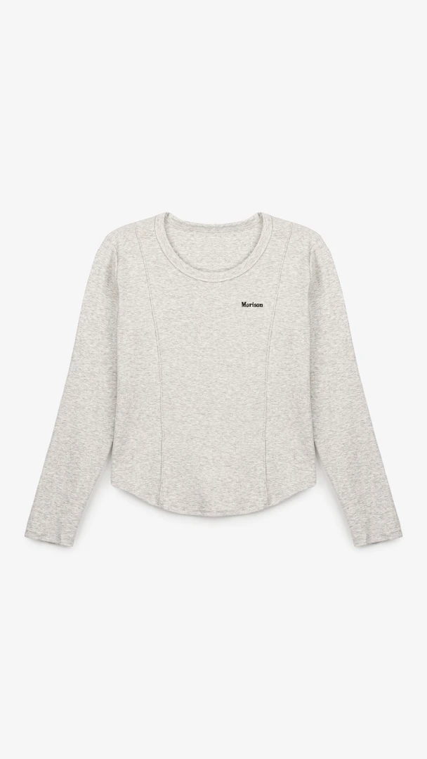 Лонгслив однотонный женский Bclothing 8853 M Светло-серый