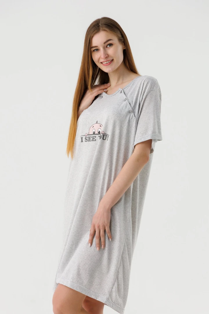 Ночная рубашка для кормящих Sevgi 3187 2XL Серый