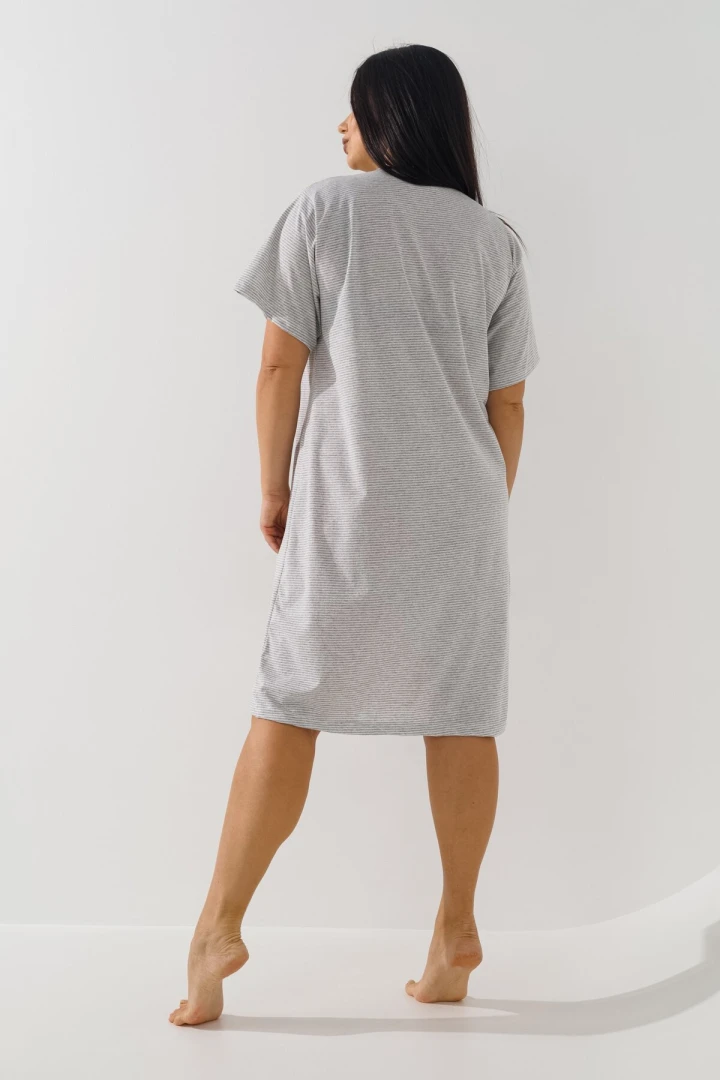 Ночная рубашка для кормящих Betul 3187 4XL Серый  Фото №1