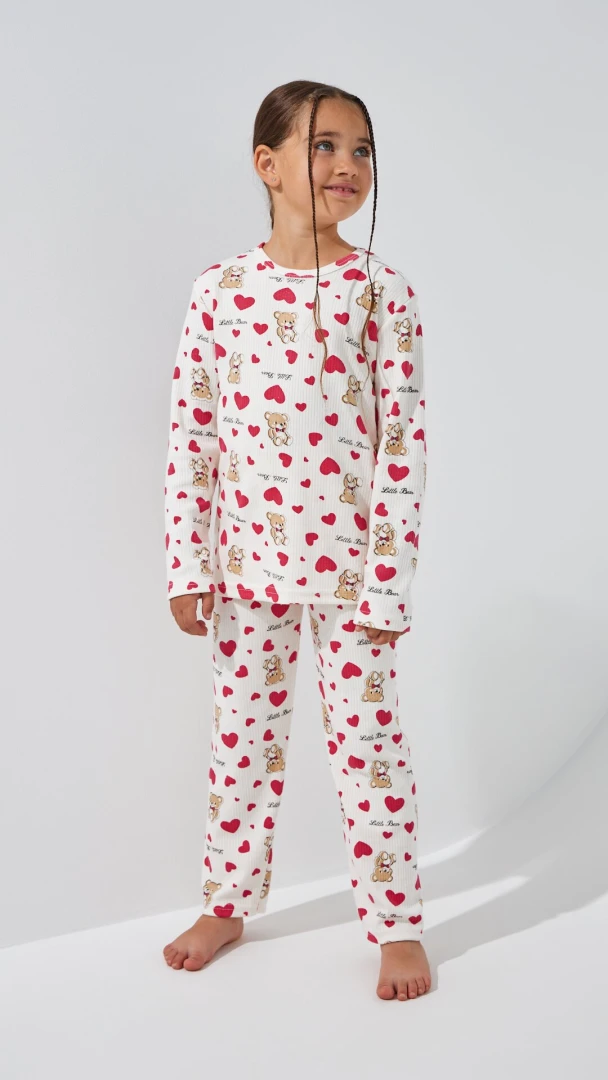 Пижама для девочки DALMINA Little Bear 104 см Молочный  Фото №0