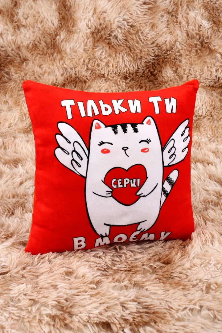 Подушка з принтом №2 00862-0099 Червоний (2000989416234)