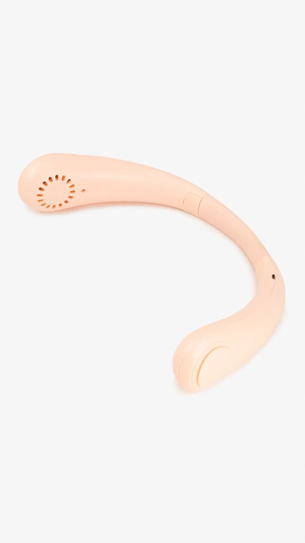 Портативный вентилятор на шею Bladeless Neck Cooler Розовый  Фото №1