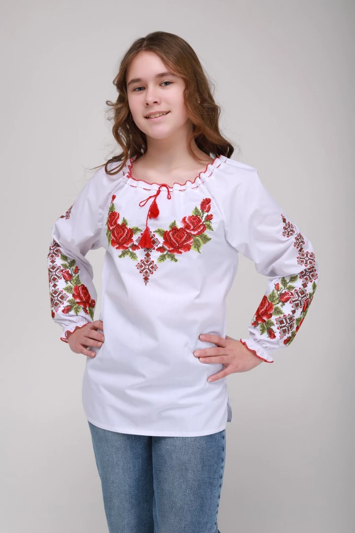 Сорочка з вишивкою для дівчинки КОЗАЧЕК ЗОРЯНА 86 см Різнокольоровий (2000902207772D)(SC)