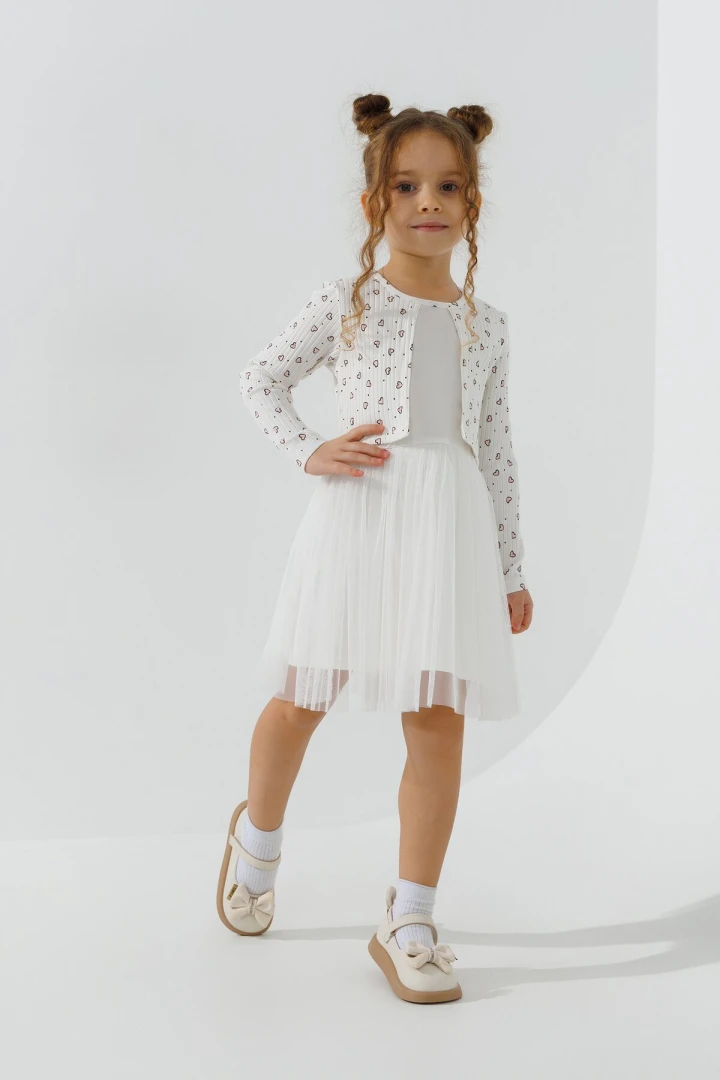 Сукня з візерунком для дівчинки Pop Fashion 7582 98 см Молочний  Фото №1
