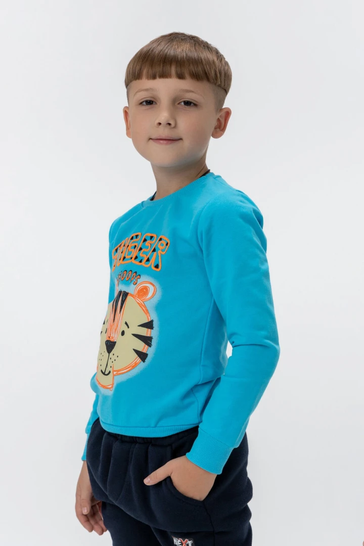 Світшот з принтом Baby Show 7128 98 Блакитний (2000990104977W)  Фото №0