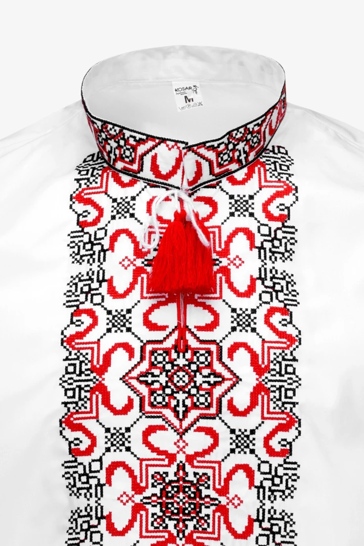 Вышиванка мужская Полковник 3XL Бело-красный  Фото №2