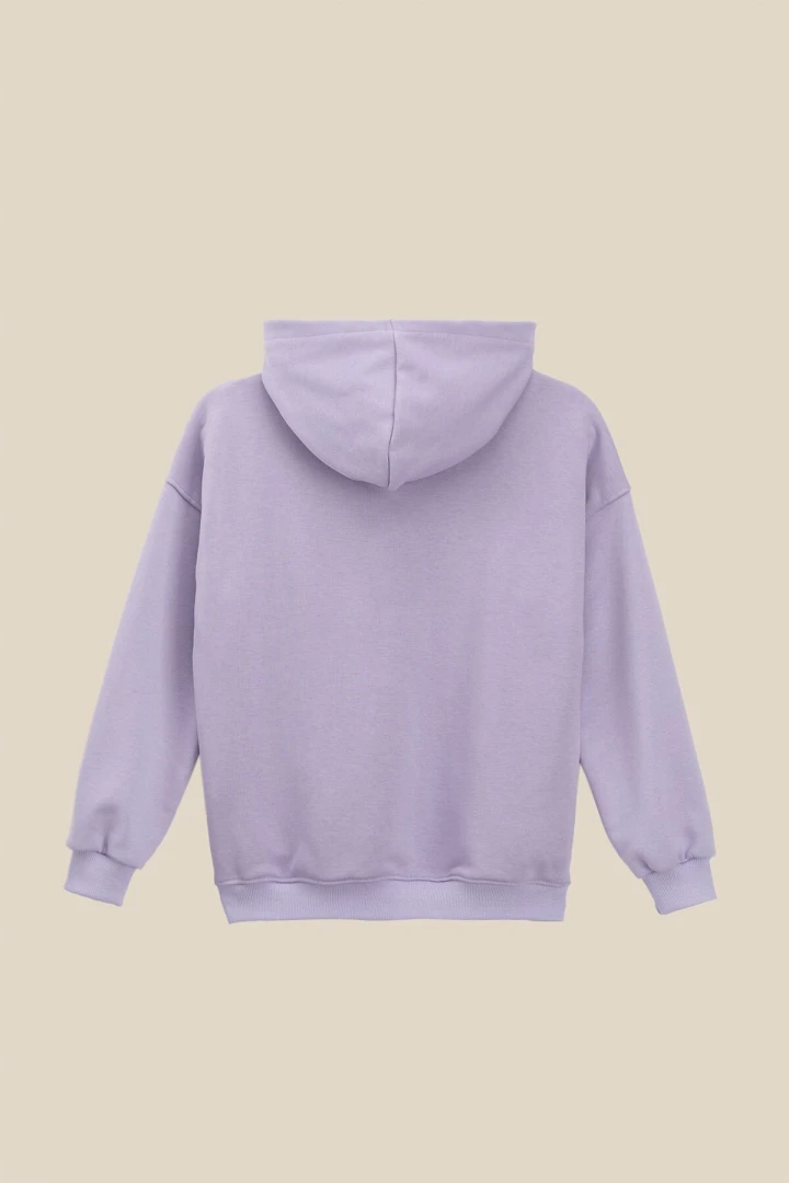 Худи однотонный для девочки LAWA GBC02327 128 см Лавандовый  Фото №0