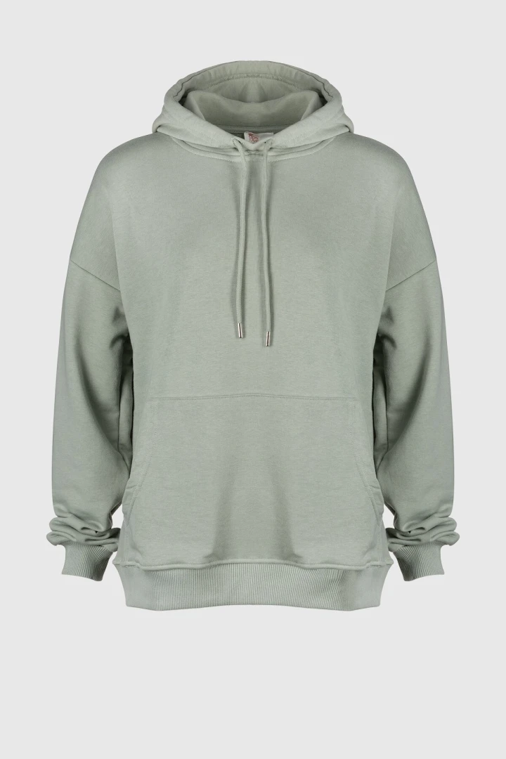 Худі однотонний жіночий On me Onme-04 baza 4XL Оливковий (2000990760852D)  Фото №5