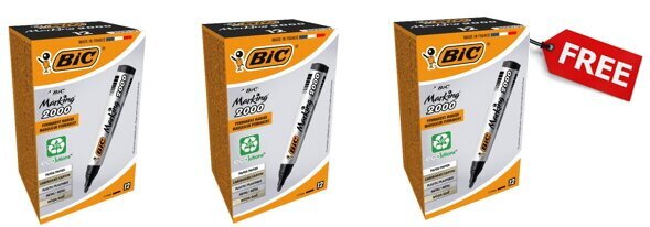 Купить Маркер "BIC" 2000 09 ЭКО пермь. / 8209153/095 / черный (3086129999699)(SC) Артикул: 3086129999699 Фото №1