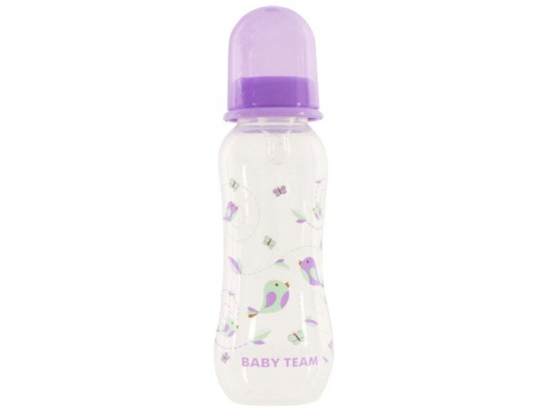 Купить Бутылочка с талией и силиконовой соской, 250 мл, 1121 фіолетовий BABY TEAM (2000902822562) Артикул: 2000902822562 Фото №1