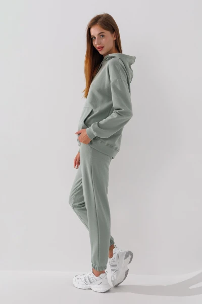 Худі однотонний жіночий On me Onme-04 baza 4XL Оливковий (2000990760852D)  Фото №1