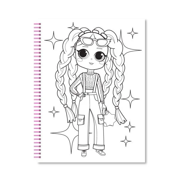 Набір для творчості серія &quot;COLORING FUN&quot; розмальовка з олівцями на пружині &quot;Для дівчат&quot; Апельсин НТ-39-01 Різнокольоровий  Фото №1