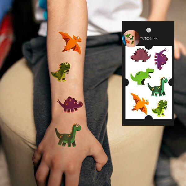 Купить Тату Tattooshka "Фиолетовые динозаврики" WS-067 (5805800010939) Артикул: 5805800010939 Фото №5