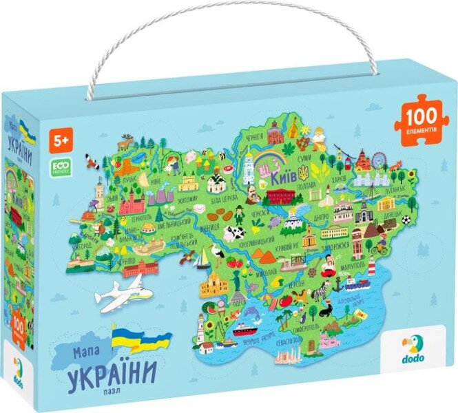 Купити Пазл "Мапа України" Dodo 300267 Різнокольоровий Артикул: 4823115906526 Фото №1